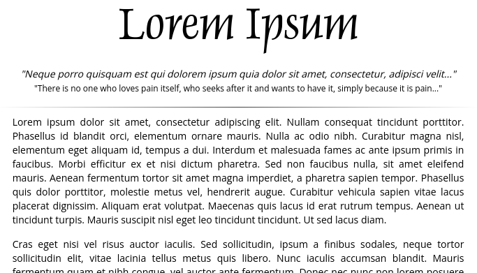 Some generated Lorem Ipsum text