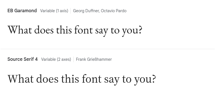 EB Garamond and Source Serif