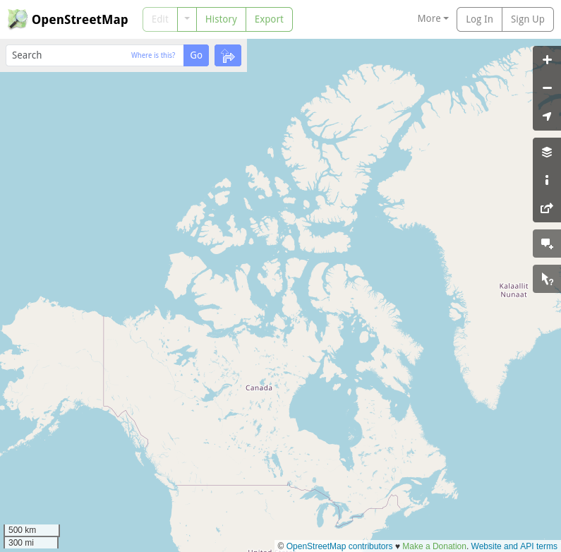 screenshot of OpenStreetMap