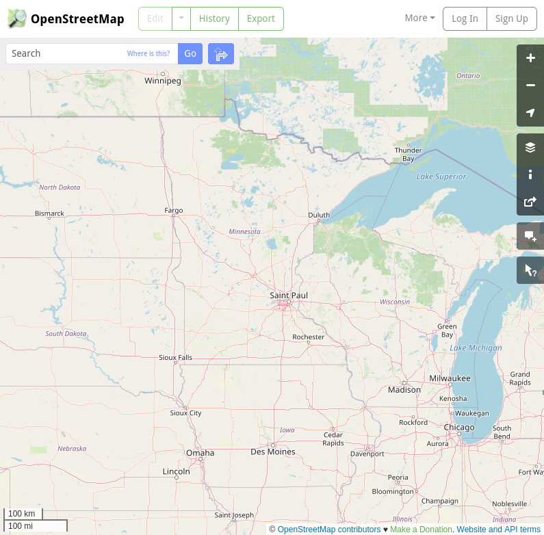 screenshot of OpenStreetMap