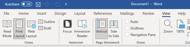 Outline View in Microsoft Word