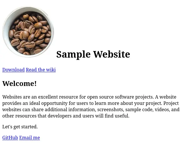 Sample website