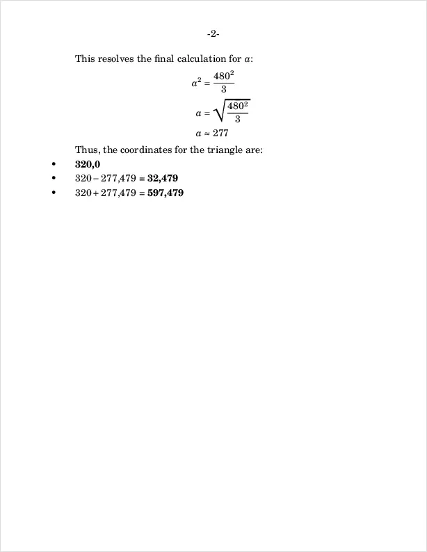 The formatted output, page 2